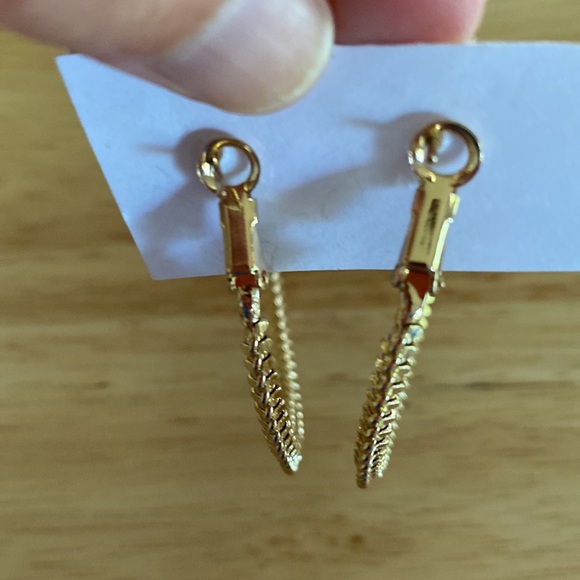 Two Inch Hoop Earrings Gold - Picture 3 of 4